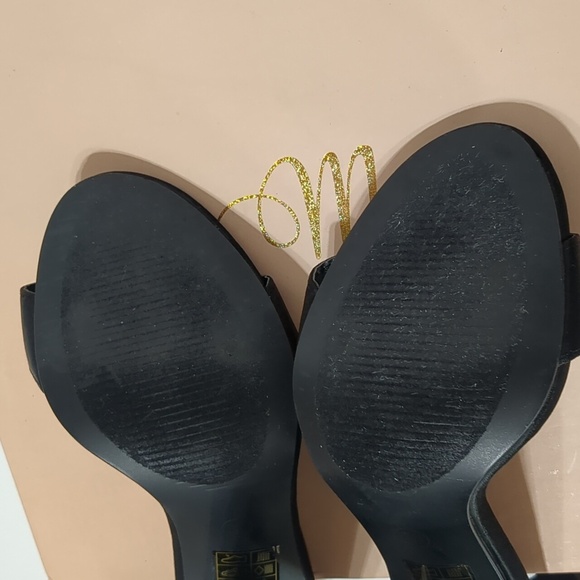 Fashion Nova So Me Heels Black StellaSatin size 5.5 - Picture 7 of 11